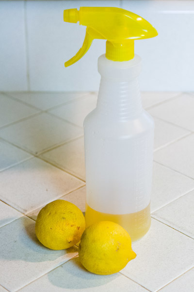 sirke ve limon temizlik malzemesi